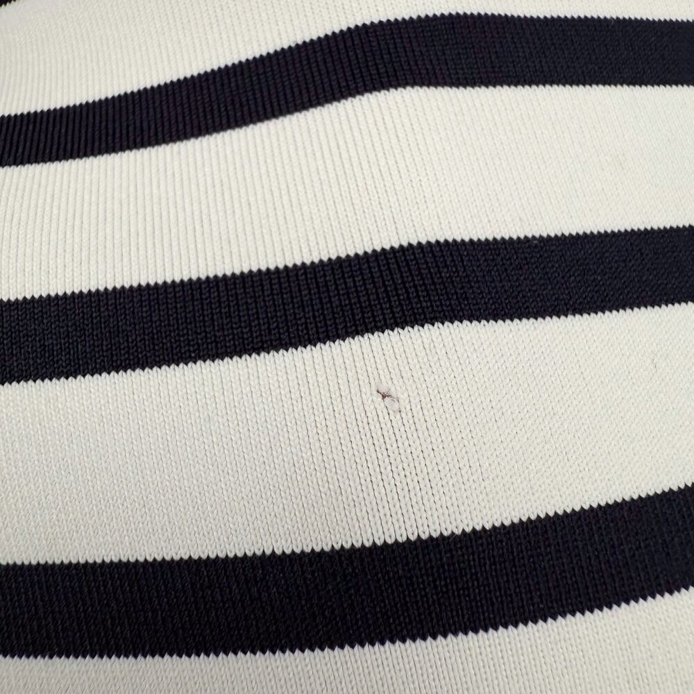SAINT JAMES Propriano Stretch Striped White & Blue Midi Sheat Nautical Dress XS* - Picture 11 of 12